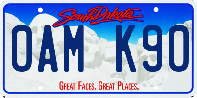 SD license plate 0AMK90