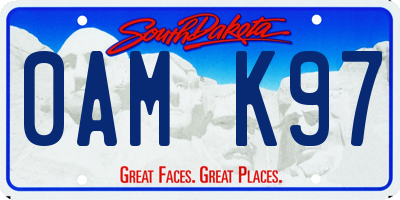 SD license plate 0AMK97