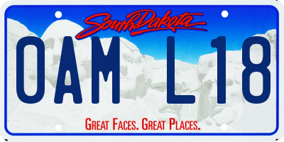 SD license plate 0AML18