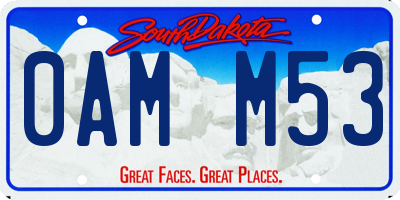 SD license plate 0AMM53