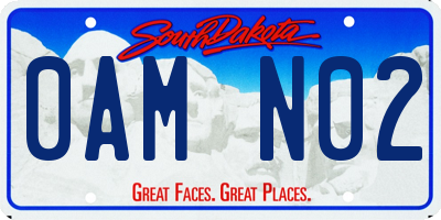 SD license plate 0AMN02