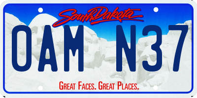 SD license plate 0AMN37