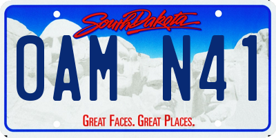 SD license plate 0AMN41