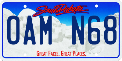 SD license plate 0AMN68