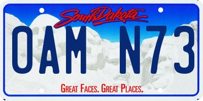 SD license plate 0AMN73