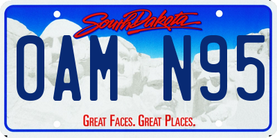 SD license plate 0AMN95