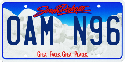 SD license plate 0AMN96