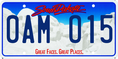 SD license plate 0AMO15