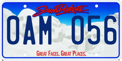SD license plate 0AMO56