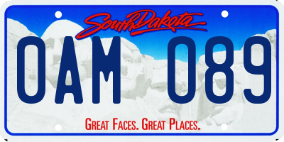 SD license plate 0AMO89