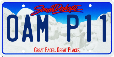 SD license plate 0AMP11