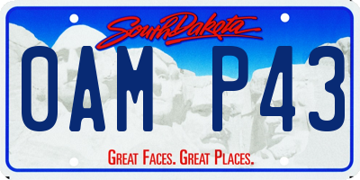 SD license plate 0AMP43