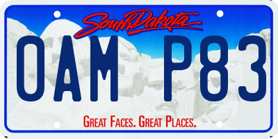 SD license plate 0AMP83