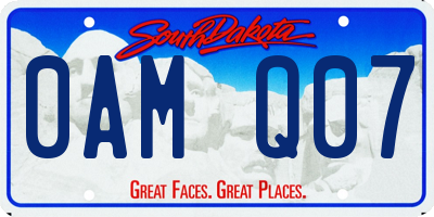 SD license plate 0AMQ07