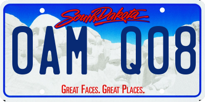 SD license plate 0AMQ08
