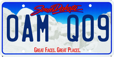 SD license plate 0AMQ09