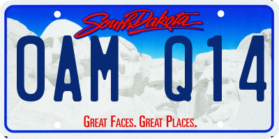 SD license plate 0AMQ14