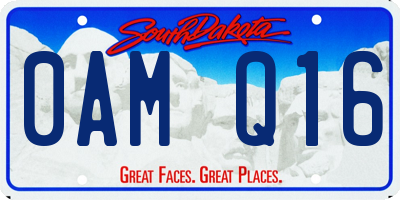 SD license plate 0AMQ16