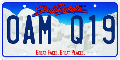 SD license plate 0AMQ19