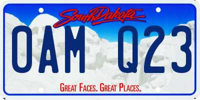 SD license plate 0AMQ23