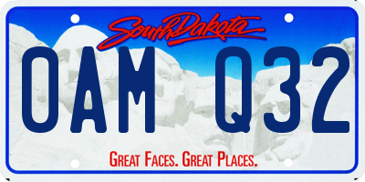 SD license plate 0AMQ32