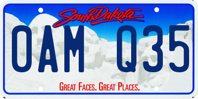 SD license plate 0AMQ35