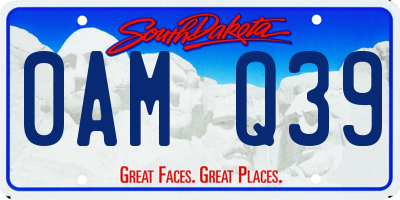 SD license plate 0AMQ39