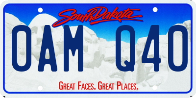 SD license plate 0AMQ40