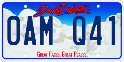 SD license plate 0AMQ41