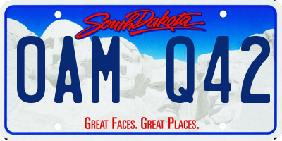 SD license plate 0AMQ42