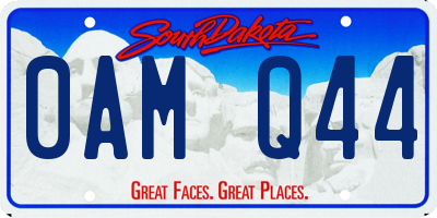 SD license plate 0AMQ44