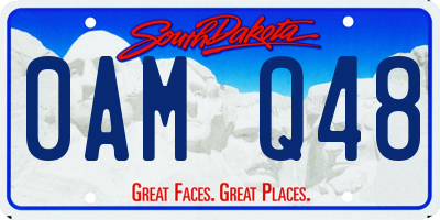 SD license plate 0AMQ48