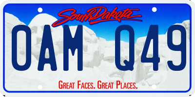 SD license plate 0AMQ49