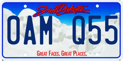 SD license plate 0AMQ55