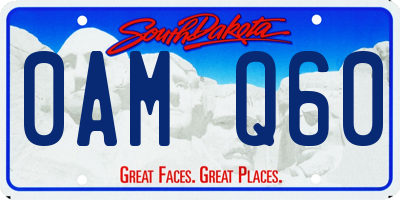 SD license plate 0AMQ60