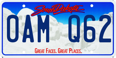 SD license plate 0AMQ62