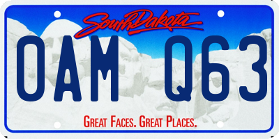 SD license plate 0AMQ63