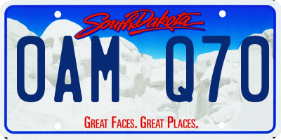 SD license plate 0AMQ70
