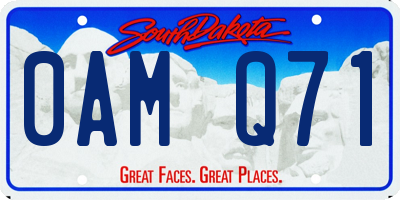 SD license plate 0AMQ71