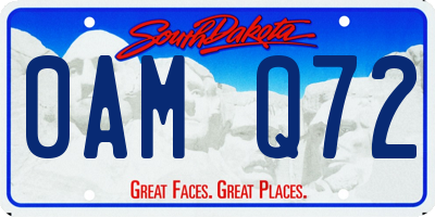 SD license plate 0AMQ72