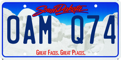 SD license plate 0AMQ74