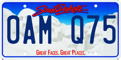 SD license plate 0AMQ75