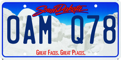 SD license plate 0AMQ78