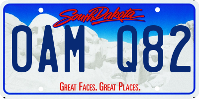 SD license plate 0AMQ82