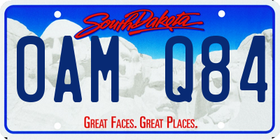 SD license plate 0AMQ84