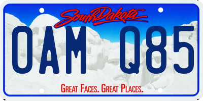 SD license plate 0AMQ85