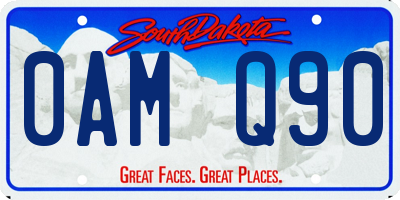 SD license plate 0AMQ90
