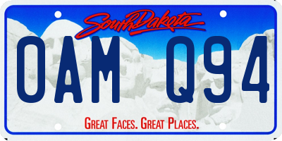 SD license plate 0AMQ94