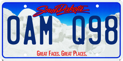 SD license plate 0AMQ98