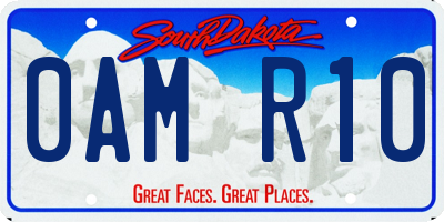 SD license plate 0AMR10